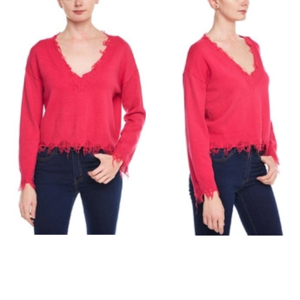 New Wild Honey Distressed Sweater - Small